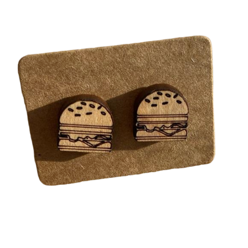 Cheeseburger Stud Earrings